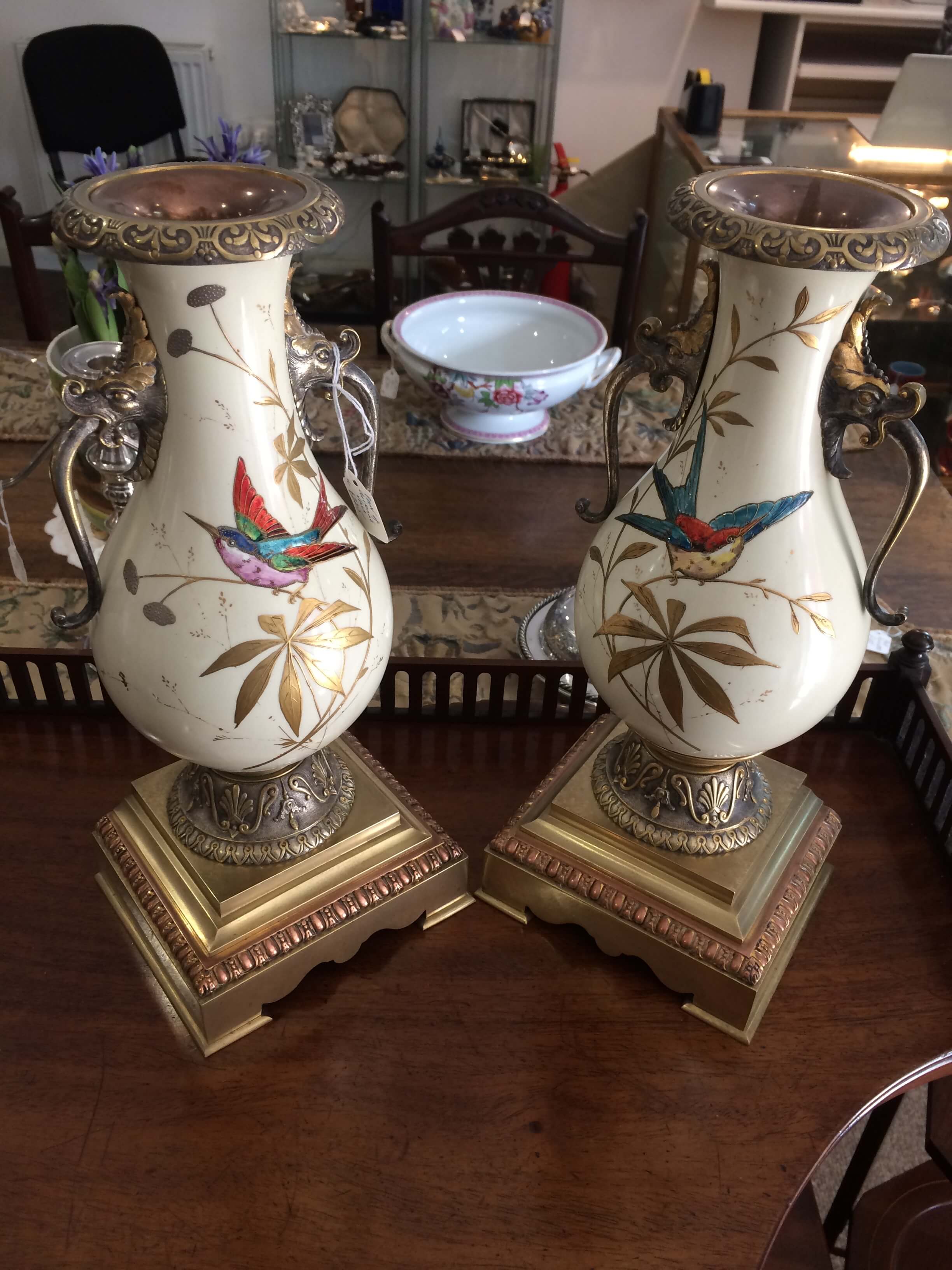 Pair of Cloisonné Vases